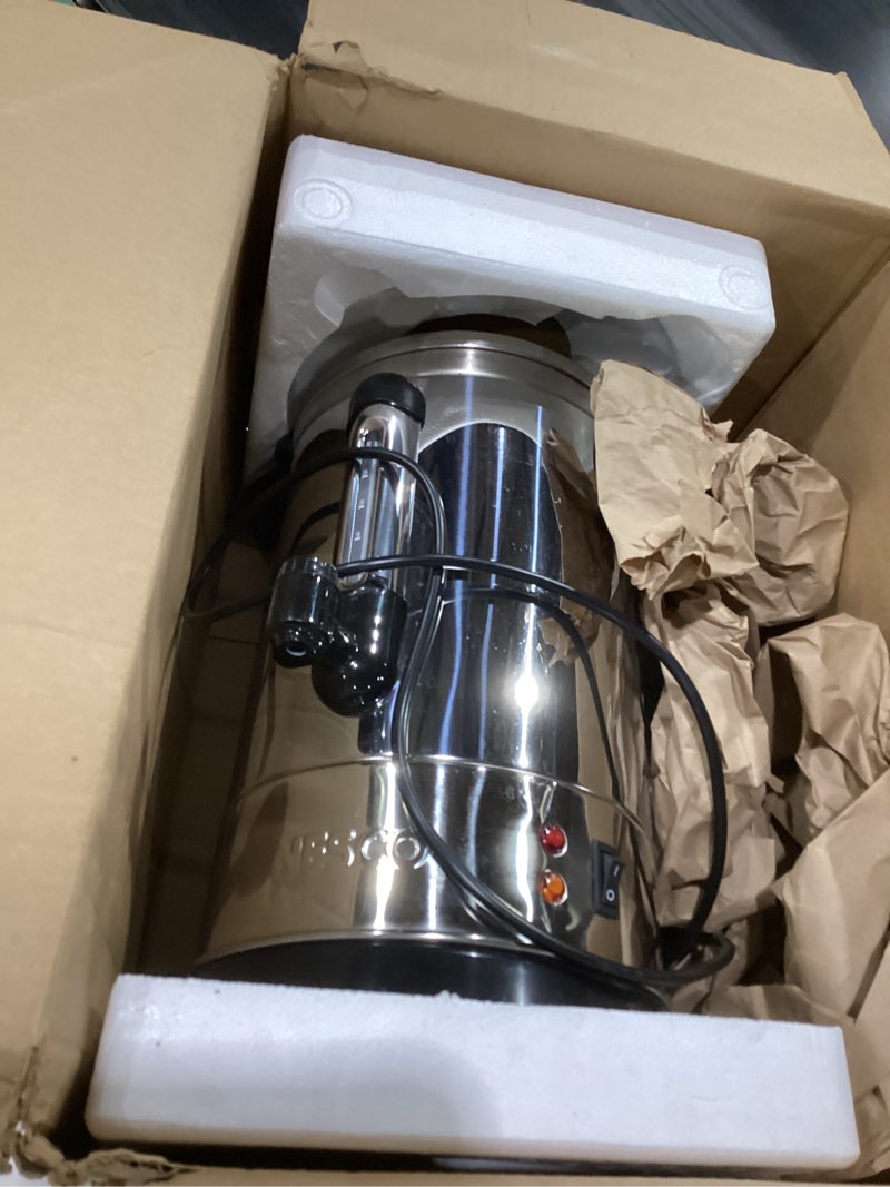 Condition photo showing As Is for nesco professional coffee urn, 30 cups, stainless steel 30 cups coffee urn,not tested
