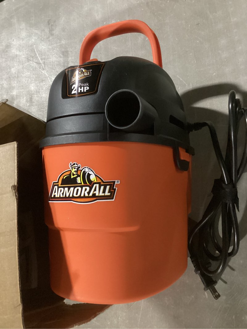 Condition photo showing New/Like New for armor all® aa155 1.5-gallon 2 peak hp portable wet/dry vacuum, orange 1.5 gal vac
