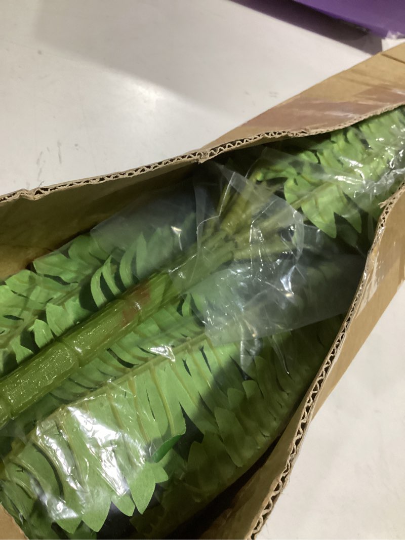 Condition photo showing Good Condition for 45" fake ferns, realistic large artificial bush plants, 2 artificial boston ferns with 59 fronds for outdoors planter indoor home garden porch decor green