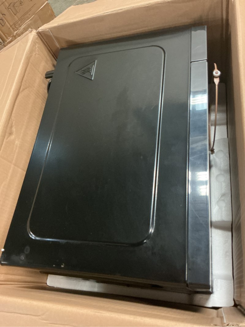 Condition photo showing As Is for Frigidaire 0.9 CU. FT. Microwave, Digital Control Panel - Auto Cooking Settings - Child Safety Lock - Stainless Steel