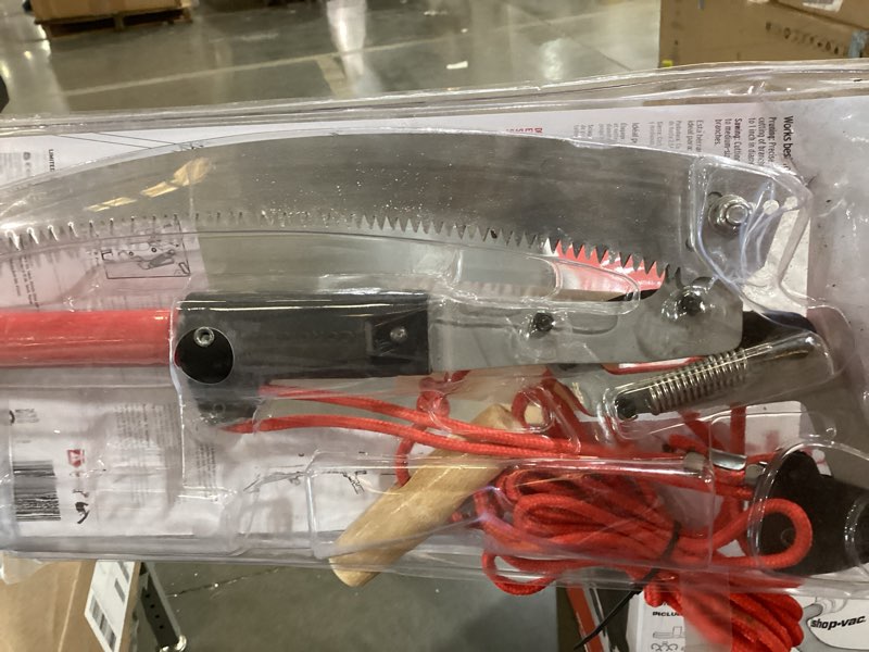 Condition photo showing As Is for corona duallink 14-ft fiberglass pole pruner