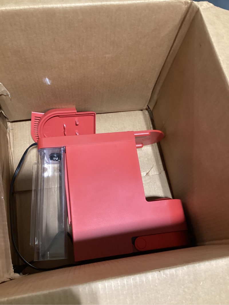 Condition photo showing As Is for keurig k- slim single serve k-cup pod coffee maker, with 3 brew sizes, multistream technology, 46oz removable reservoir, scarlet red