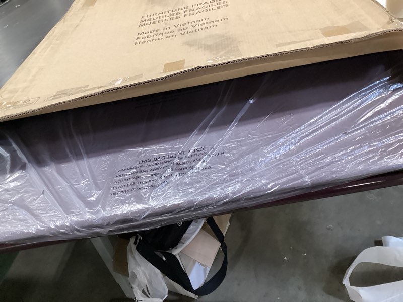 Condition photo showing Good Condition for flash furniture madelyn 33.5" square folding multipurpose card table with padded vinyl top, portable folding game table for 4 players, brown brown 1 piece table