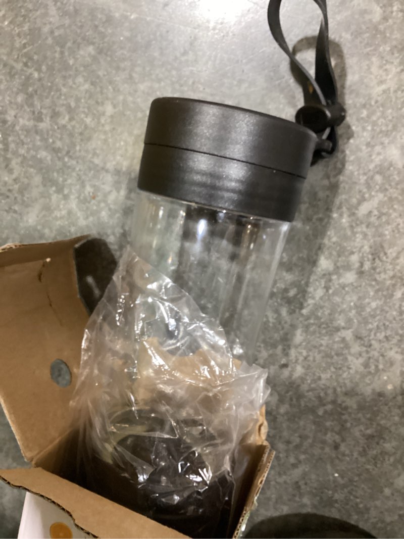 Condition photo showing Good Condition for personal size portable blender make smoothies - mini blender 12oz juice cup | powerful blending with 6 stainless steel blades, bap-free, lightweight, easy clean,suit in travel/office/gym/picnic/ sports black