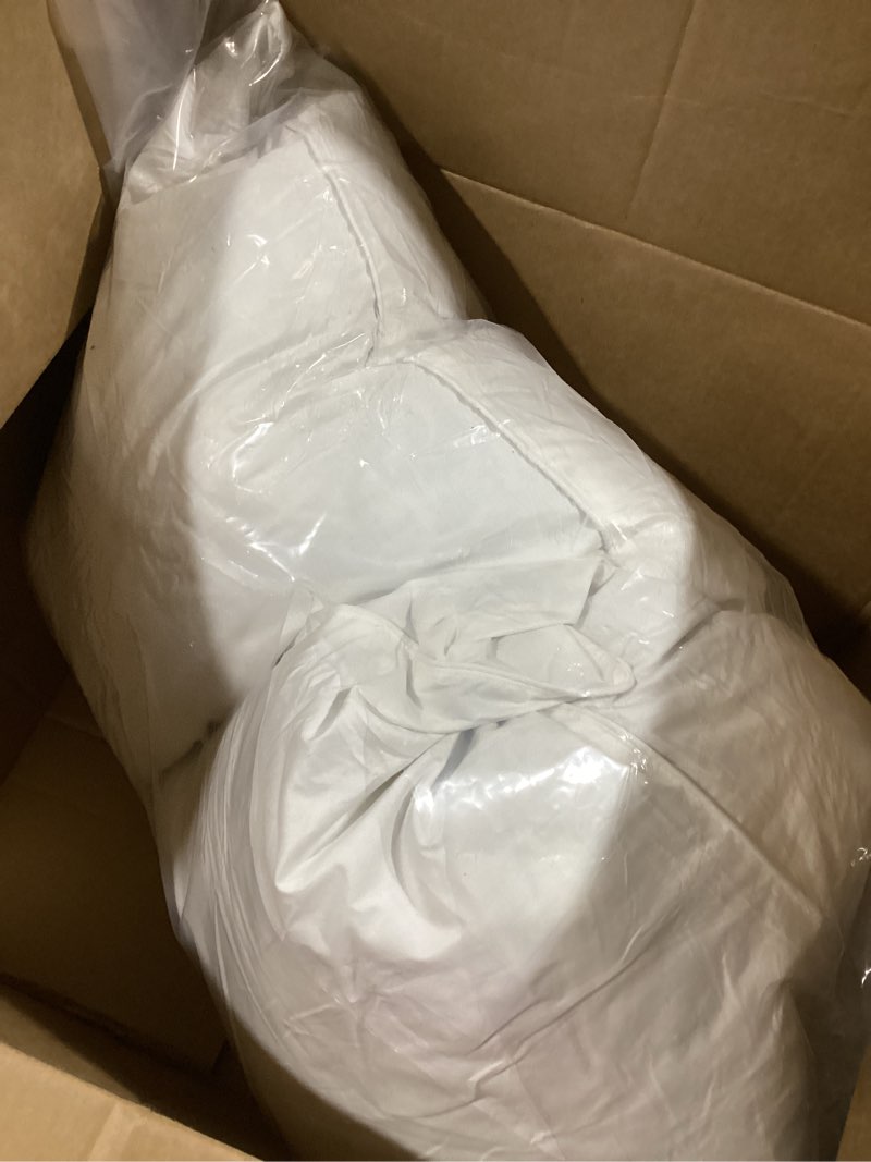 Condition photo showing As Is for MIULEE 20x20 Pillow Inserts, Pack of 2 Down Feather Premium Throw Pillows with Cotton Fabric for Bed Couch Living Room Sofa 2 20x20 Inch (Pack of 2)