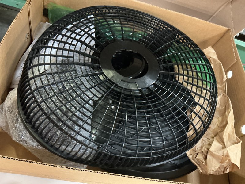 Condition photo showing Good Condition for lasko pedestal fan, oscillating fan for bedroom with adjustable height and 3 cooling speeds, portable, 18", black