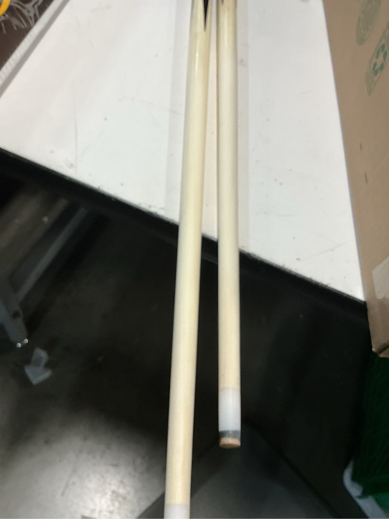 Condition photo showing As Is for pool cue sticks 36inch 42inch 48inch 52inch 58inch set of 2 or 4,pool cue with 13mm leather tip for adults, beginners,2-piece design?(14oz to 20oz weight options) 36inch-set of 2