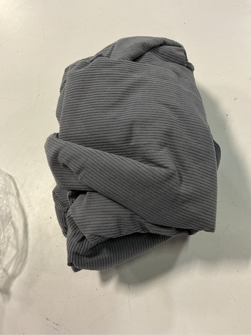Condition photo showing Good Condition for 3 ft bean bag chair cover (no filler) 35"×43" large stuffed animal storage bean bag washable beanbag chair cover premium corduroy stuffable bean bag cover for adults,kids,platinum gray 300l platinum gray large(cover only)