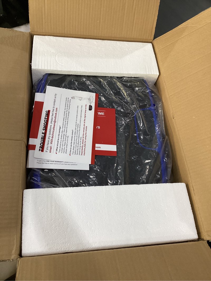 Condition photo showing New/Like New for Vibration Plate Exercise Machine, Vibrating Fitness Platform for Lymphatic Drainage, Full Body Shaker Workout Equipment, Bluetooth Music Shaping Vibrate Plate, Board Sport for Home Exercise Gym, Blue