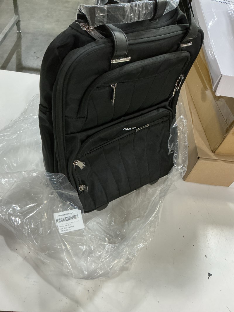 Condition photo showing New/Like New for underseat carry on luggage with wheels, 16-inch softside rolling under seat luggage, lightweight overnight carry on suitcase for women men(black)