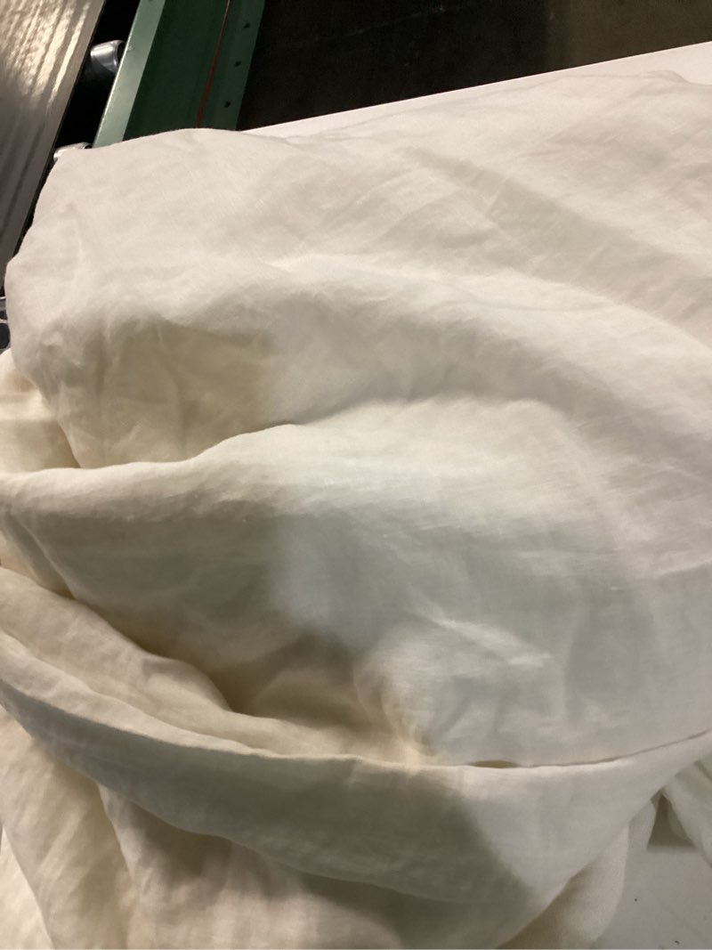 Condition photo showing Good Condition for european linen duvet cover, full/queen, ivory