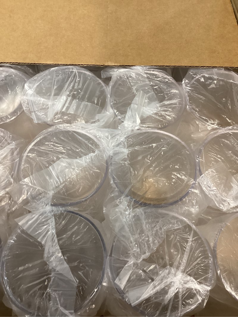 Condition photo showing New/Like New for 20 pcs plastic vases, 4 inch clear acrylic cylinder vase bulk floating candle holder small plastic vases for centerpiece flowers home table wedding decor
