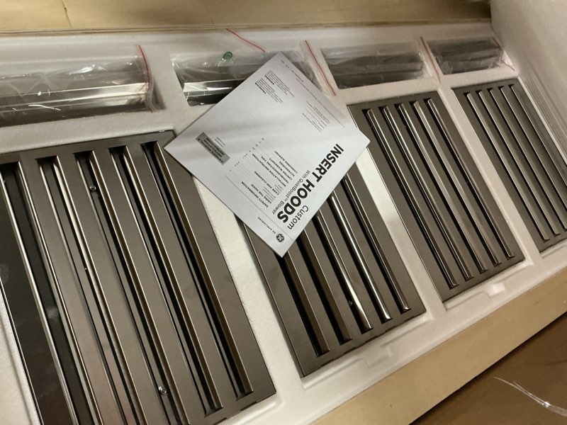 Condition photo showing Good Condition for profile 48 in. smart 1200 cfm ducted insert range hood with light in stainless steel