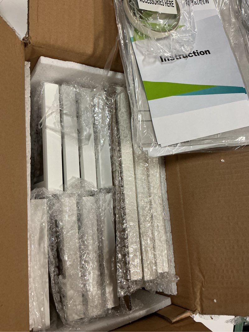 Condition photo showing New/Like New for ray & chow white gallery wall picture frames kit,set of 11 frames,solid wood and glass window,made to display 8x10 5x7 without mat or 5x7 4x6 pictures with mat,hanging hardware included