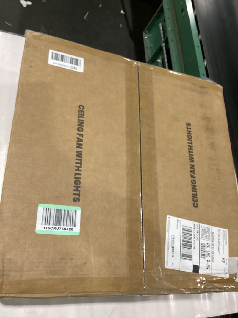 Condition photo showing New/Like New for LUDOMIDE Ceiling Fans with Lights 20'' Flush Mount Fan Remote & APP Control Black Low Profile 6 Wind