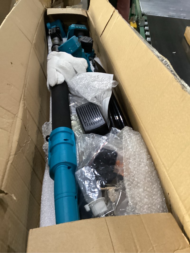 Condition photo showing New/Like New for seesii 6-in-1 cordless pole saw & hedge trimmer combo, electric mini chainsaw with 2×4.0 ah batteries, extendable tree pruner, bush trimmer limb branch cutter, grass shears, 15ft long reach blue
