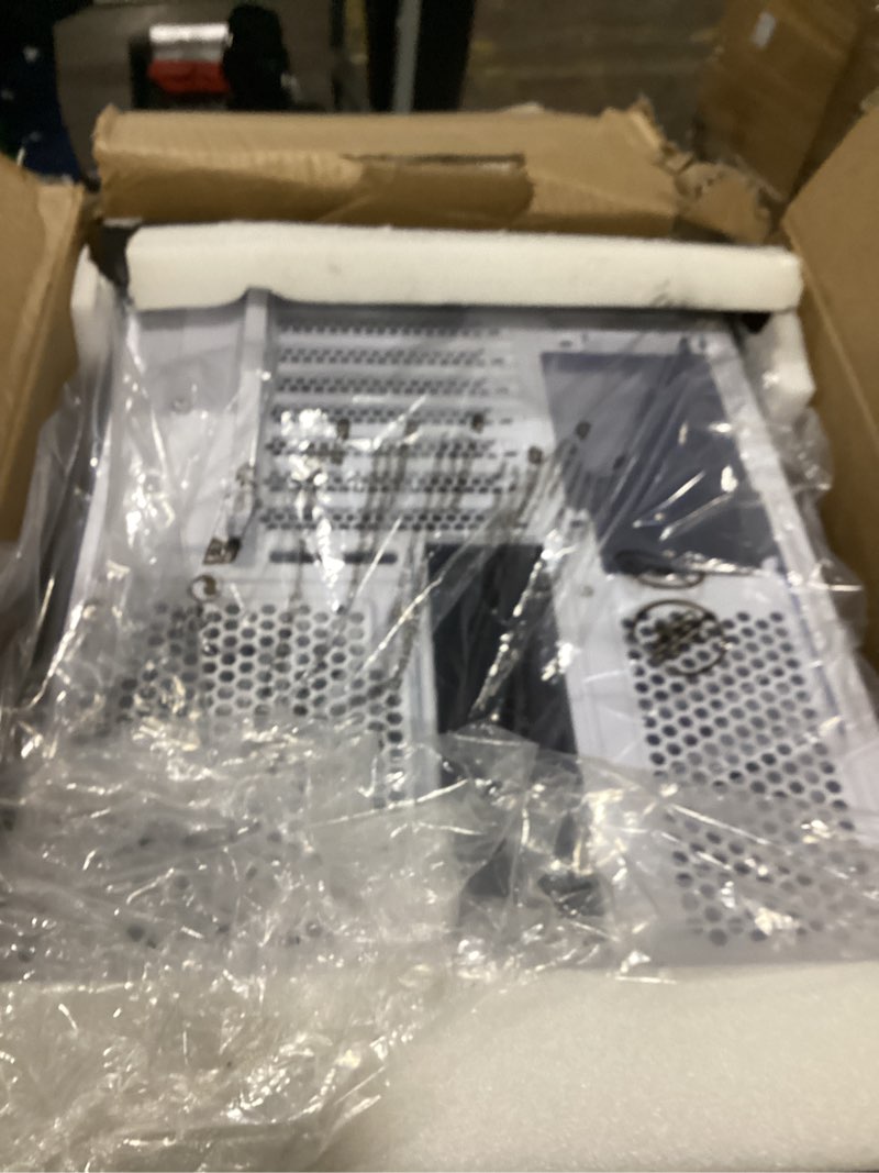 Condition photo showing Good Condition for musetex atx pc case, 6 pwm argb fans pre-installed, 360mm rad support, type-c gaming pc case, 270° full view tempered glass mid tower, pure white atx computer case,y6 16.54"d x 11.61"w x 14.49"h