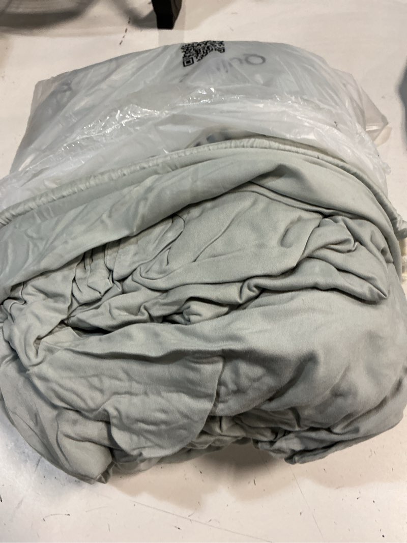 Condition photo showing As Is for quince bamboo sheet set, king, mist