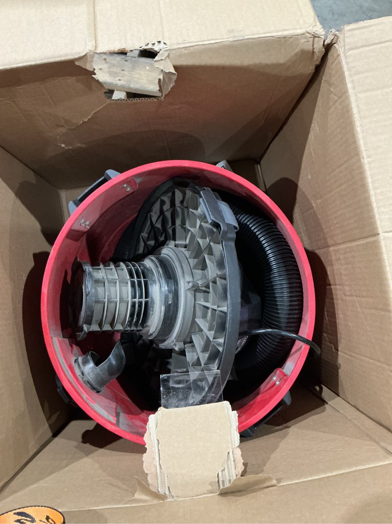Condition photo showing As Is for craftsman cmxevbe17595 16 gallon 6.5 peak hp wet/dry vac, heavy-duty shop vacuum with attachments