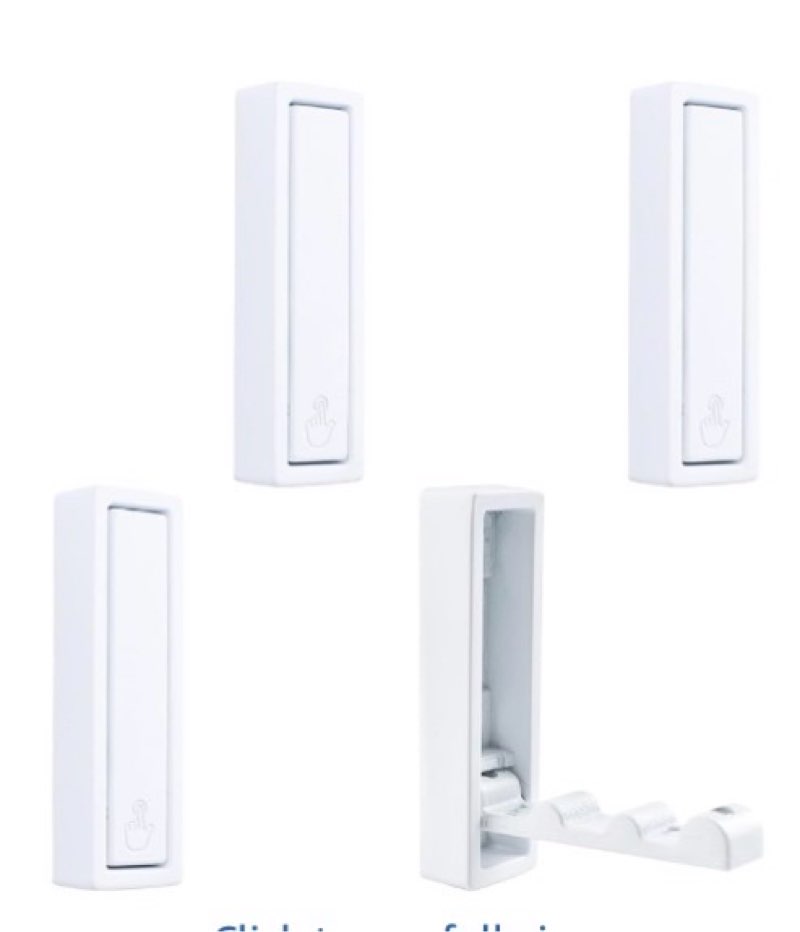 MOROBOR 4pcs Square Folding Wall Hook Non-Slip Heavy Duty Foldable Coat Hook Zinc Alloy Wall Hanger 