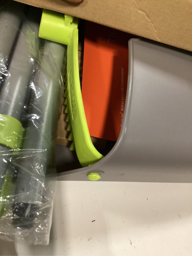 Condition photo showing New/Like New for treelen broom and dustpan set, treelen broom with dust pan with long handle combo set for office and home standing upright sweep use with lobby b gray green broom set