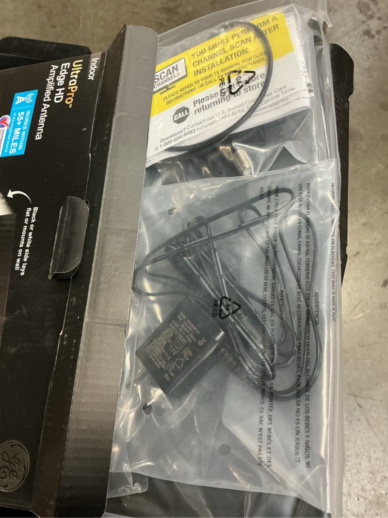 Condition photo showing Good Condition for ge flat directional indoor hd; uhf; vhf tv antenna