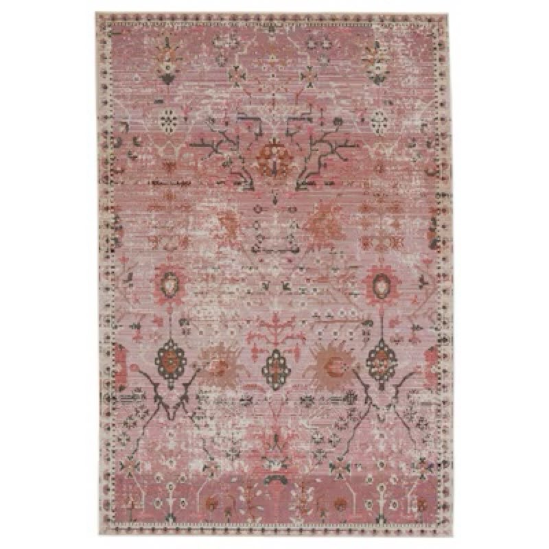 Jaipur Living Swoon 5 x 7 (ft) Loomed Polyester Pink Rectangular Indoor/Outdoor