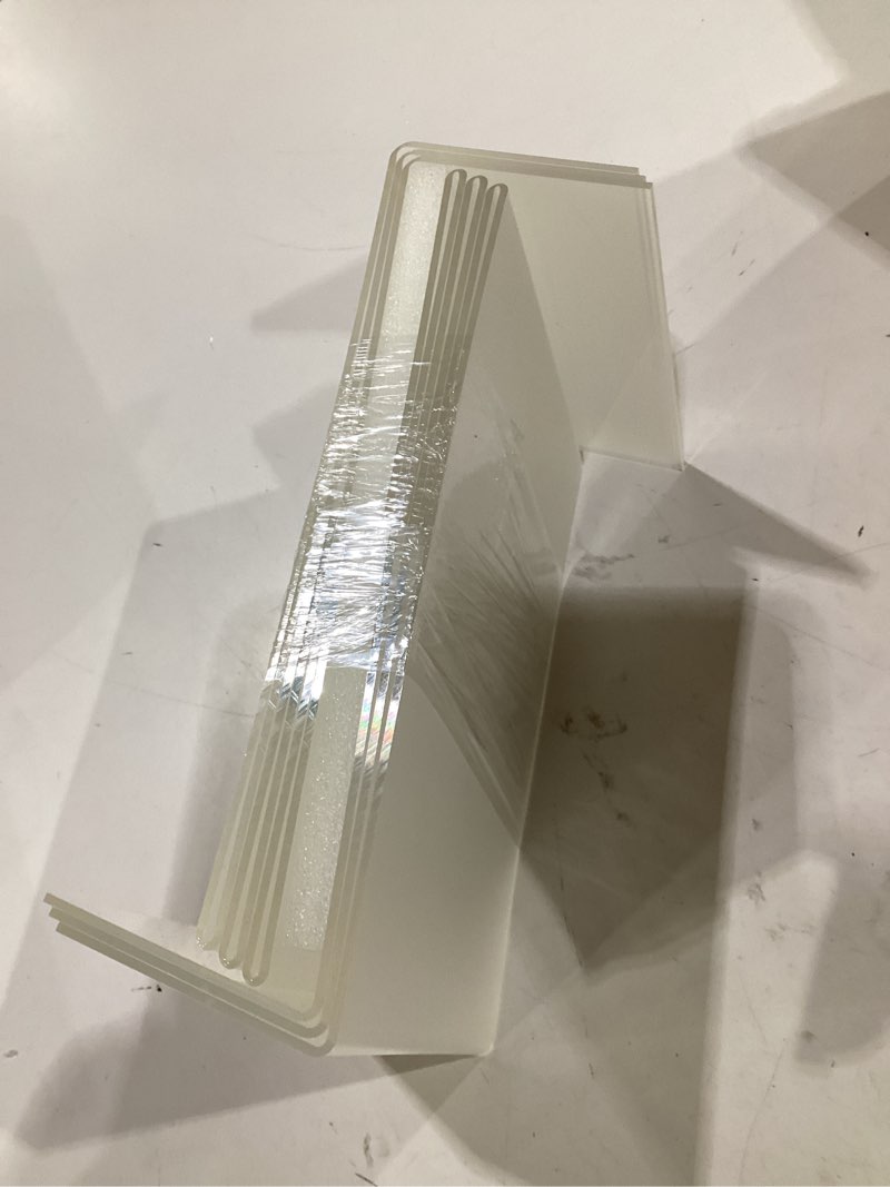 Condition photo showing New/Like New for ehwine 6 pack 5 x 7 acrylic sign holder, clear plastic signs display stand, vertical slanted back paper holder stand up table top sign holders flyer stand frames suitable for office business store 6 pack 5x7 inch
