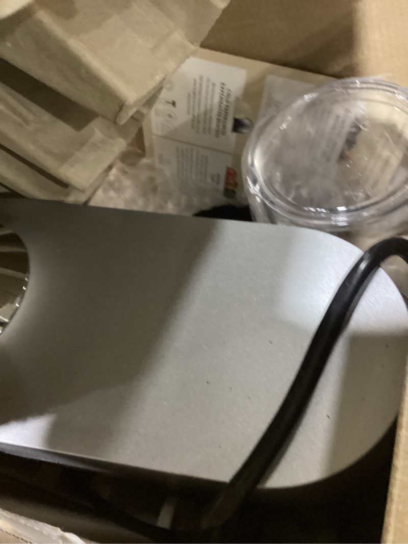 Condition photo showing As Is for nespresso vertuo pop+ deluxe coffee and espresso machine by de'longhi, 120 volts, silver machine only silver