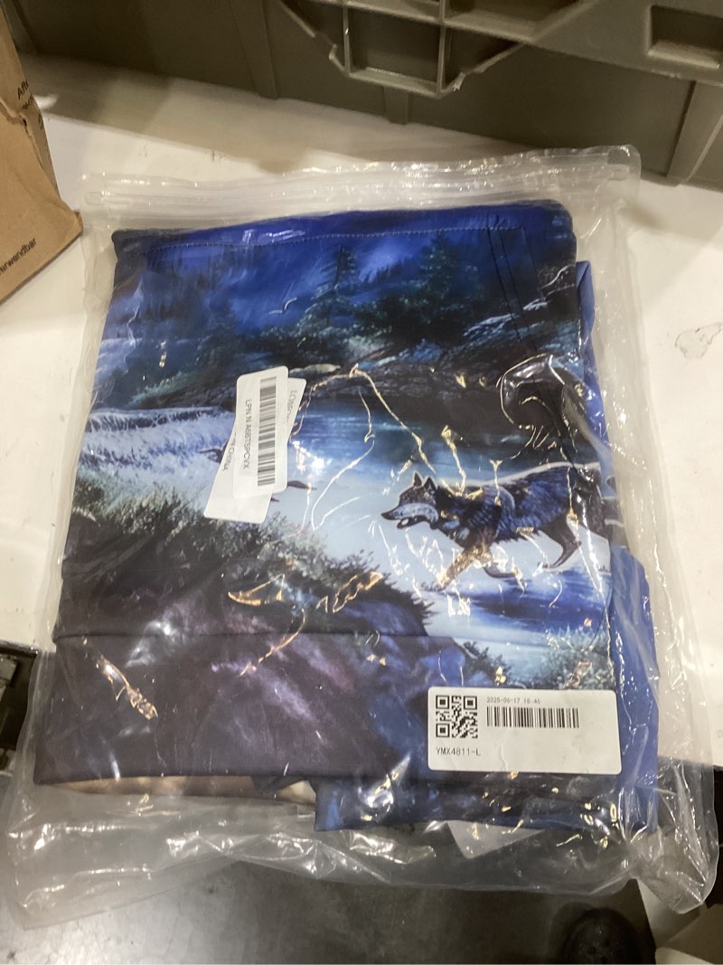 Condition photo showing New/Like New for Novelty American Bald Eagle Hoodie Funny Eagle Graphic Sweatshirts Large Blue