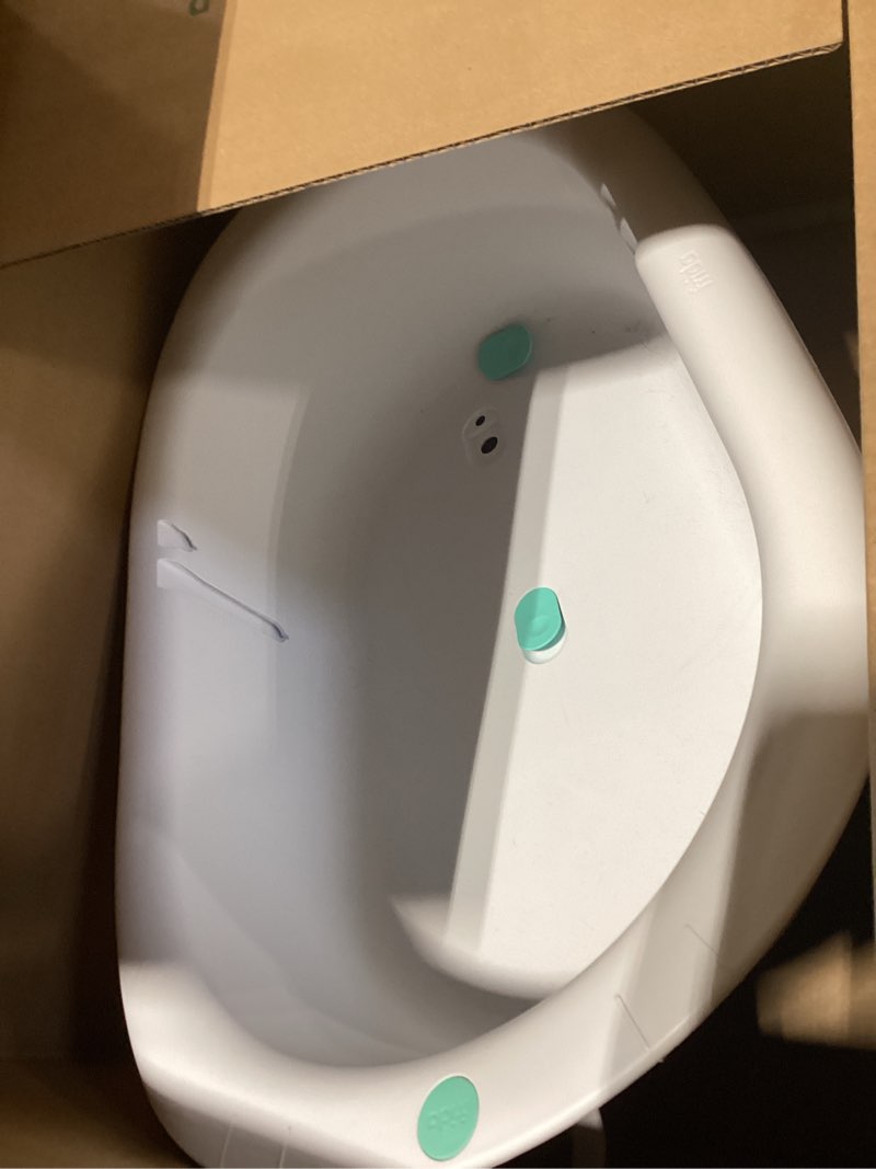 Condition photo showing As Is for Frida Baby 4-in-1 Grow-with-Me Baby Bathtub, Baby Tub for Newborns to Toddler with Removable Bath Seat & Backrest for Bath Support in Tub