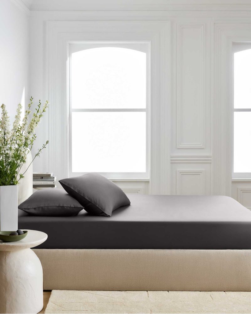 Bamboo Fitted Sheet Set Charcoal King