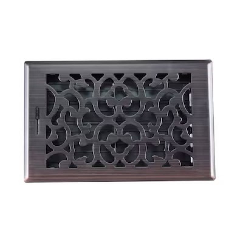 allen + roth 6-in x 10-in maximum airflow steel oil-rubbed bronze savannah design floor