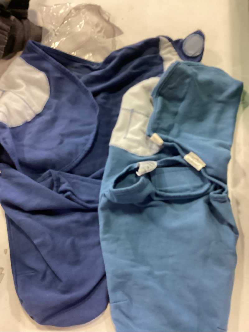Condition photo showing As Is for 3-Pack Organic Baby Swaddle Sleep Sacks - Swaddles for Newborns, Infant 0-3 Months, Baby Girls, Boys, Soft & Snug Newborn Sleep Sack, Nursery Swaddling Blankets (Frost) One Size (0-3 months) Frost (similar item)