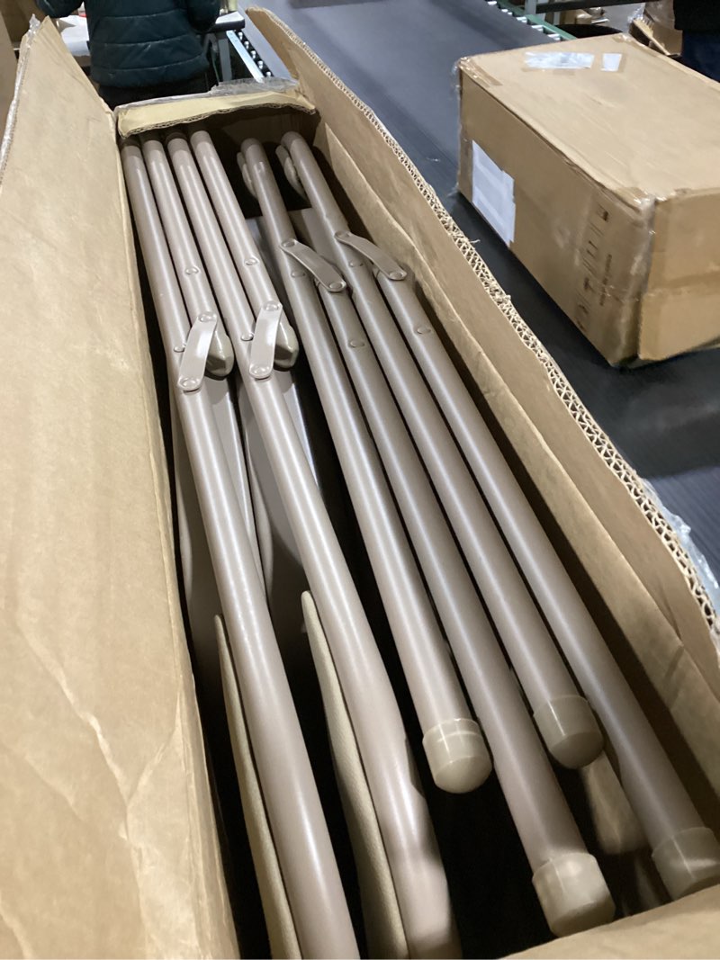 Condition photo showing As Is for Sweetcrispy Folding Chair Pack, Leather Padded Folding Chairs, Sturdy Metal Foldable Chairs, Easy to Use and Store, Outdoor and Indoor, for Home, Office, Party, Comfy Kahki 16 Pack (6 chairs only) 