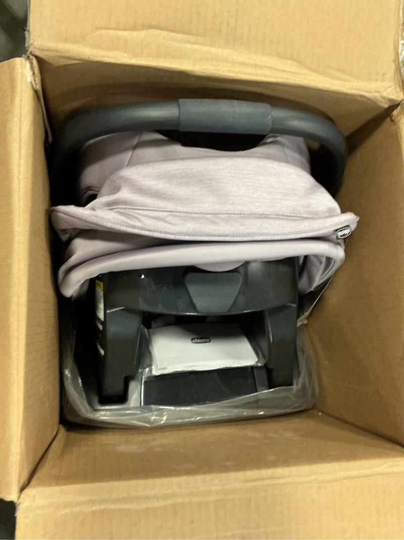 Condition photo showing Good Condition for Chicco KeyFit Max ClearTex Infant Car Seat and Base, Rear-Facing Seat for Infants 4-30 lbs., Infant Head and Body Support, Compatible with Chicco Strollers, Baby Travel Gear | Lupine/Purple Lupine KeyFit Max