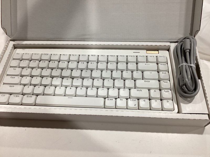 Condition photo showing Good Condition for flow lite 84 keys low profile mechanical keyboard, 75% swappable rechargeable wireless keyboard with 2.4g receiver, bluetooth and wired connection for windows, mac/ specter linear switches (marble)