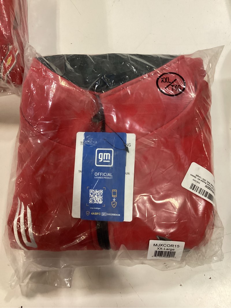 Condition photo showing New/Like New for gm bonded polyester all-season jacket, chevrolet, corvette, camaro, silverado, unisex for men and women xx-large corvette (red)