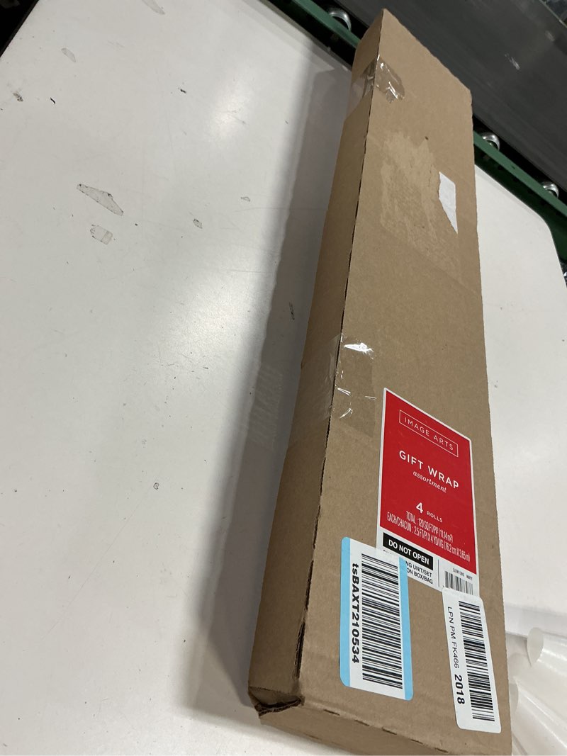 Condition photo showing New/Like New for Image Arts Christmas Wrapping Paper for Kids with Cutlines on Reverse (4 Rolls: 120 Sq. Ft. Total) S