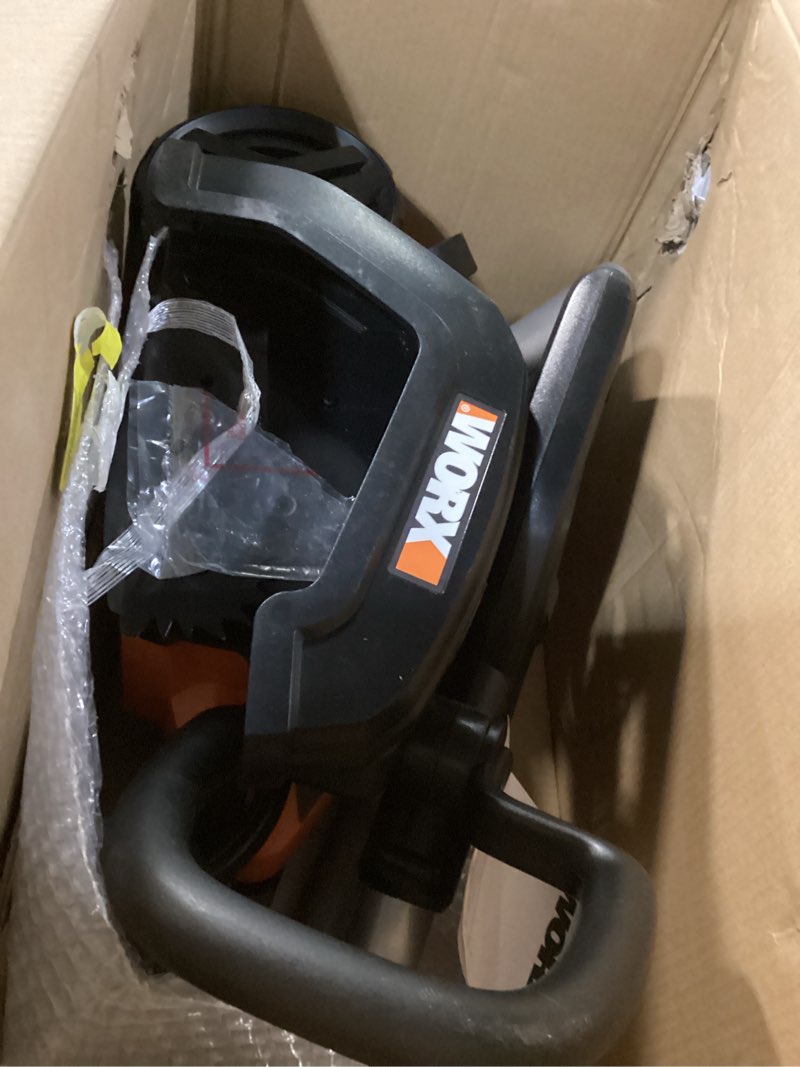 Condition photo showing As Is for worx 12 amp 7.5’’ electric lawn edger & trencher, corded, wg896