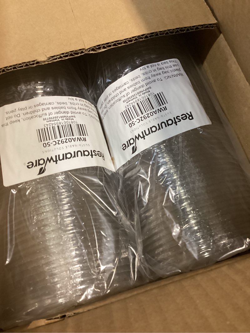 Condition photo showing New/Like New for restaurantware - coppetta plastic dome lids, clear, for restaurantware 8 ounce to-go cups 200 count