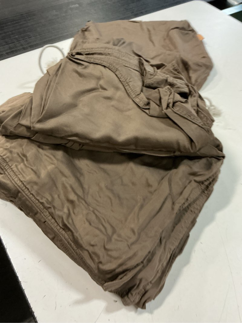 Condition photo showing As Is for (incomplete)  bamboo deluxe bedding bundle, queen, walnut