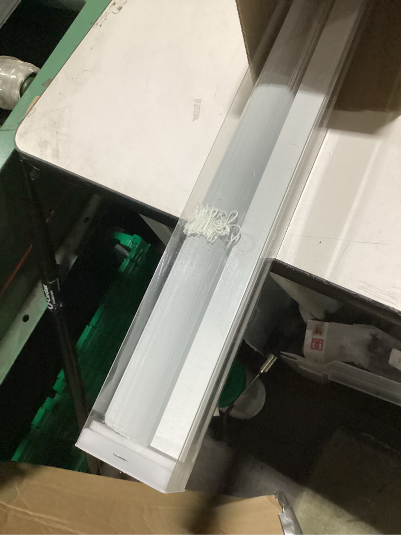 Condition photo showing New/Like New for yiibaii mini blinds suitable for 28" w x 64" h windows 1" aluminum horizontal venetian blinds darkening with rope and pole can mounted inside or outside white 28"w x 64"h