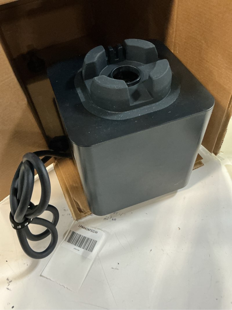 Condition photo showing As Is for chefman obliterator 48 oz countertop blender for smoothies, 1380w motor to crush ice, nuts, and frozen fruit with stainless steel blade, auto blend function, includes tamper and scraper midnight power blender