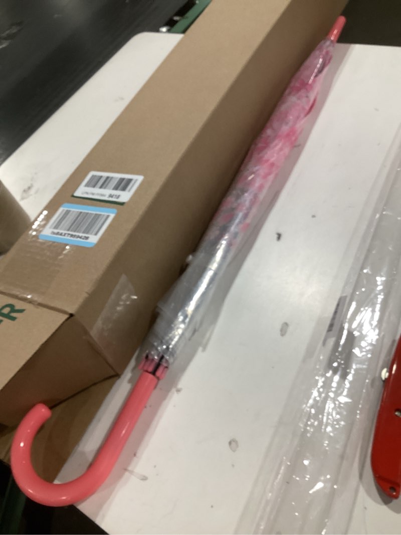 Condition photo showing Good Condition for Cherry Blossoms Clear Bubble Umbrella - Transparent Dome Semi-Automatic for Kids, Girls, Boys, Women - Cute Romantic Windproof Wedding Decoration Pink