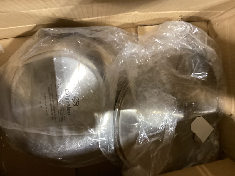 Calphalon Premier Polished 5-Ply Stainless Steel Cookware Set w/Turbo Heat Tech 4.5Qt Chef's Pan wit