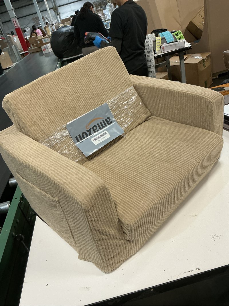 Condition photo showing Good Condition for Jouha Toddle & Kids Chair,2-in-1 Soft Toddler Couches That Fold Out,Toddler Chairs Comfy 1-3 Years Old,Convertible Sofa to Lounge,Beige