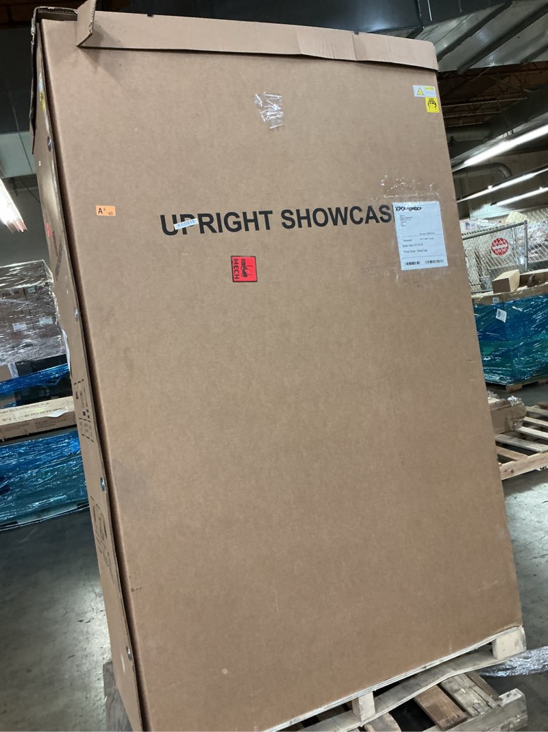 Condition photo showing Good Condition for Commercial Glass Door Display Refrigerator 40 Cu.ft Cooler Commercial Display Beverage Refrigerators with LED Light and 10 Shelves for Cafe Restaurant Store Bar