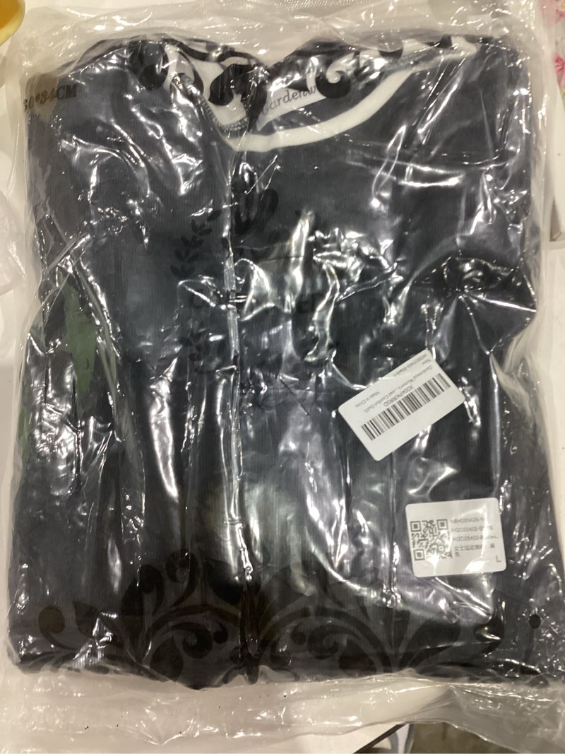 Condition photo showing New/Like New for Gargenwed Women's Two-Piece Lounge Set, Long Sleeve Top and Wide Leg Pants with Pocket Casual Comfort Outfit Black Medium