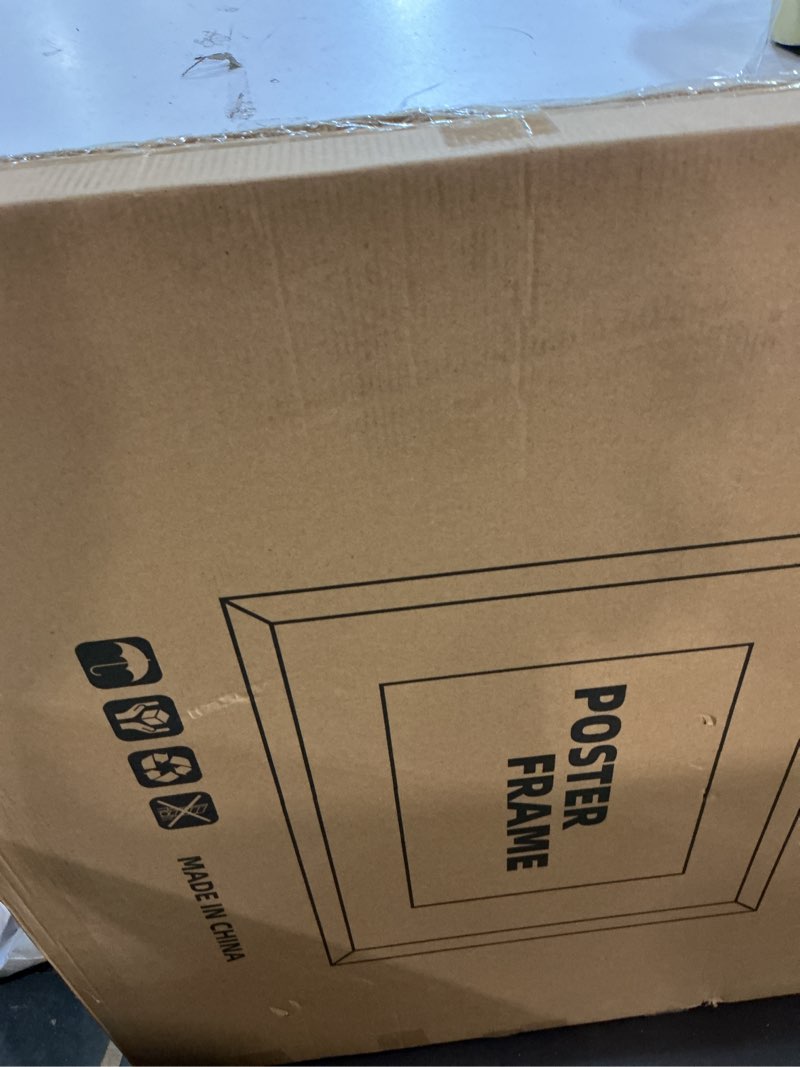 Condition photo showing Good Condition for 24x30 Frame Set of 2, Natural Oak Wood Style - Display 18x24 Picture Frame with Mat or 24 x 30 Poster without Mat, Wall Mounting Horizontal and Vertical Natural Oak 24x30 in